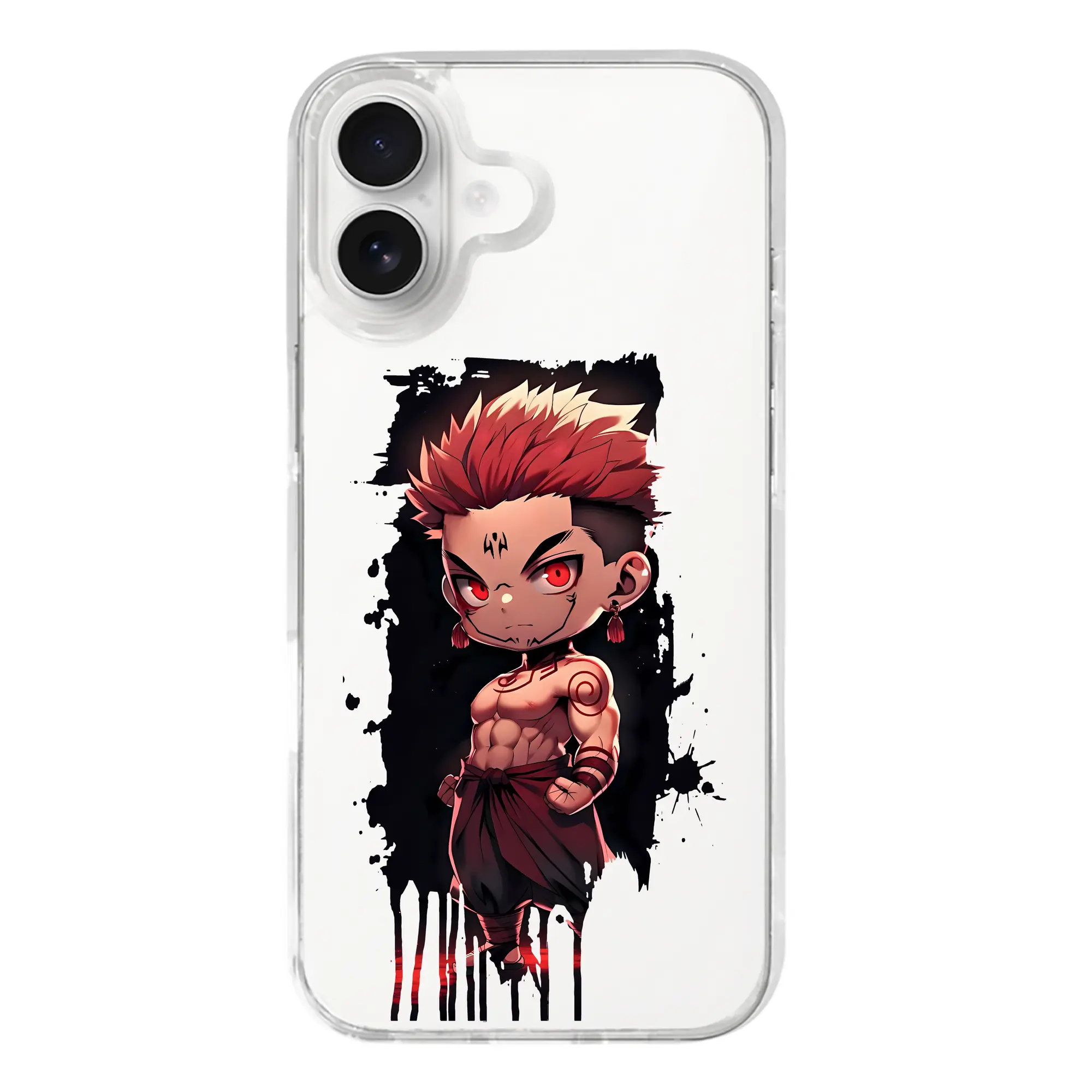 呪術廻戦 グッズ,両面宿儺 - iPhone 17シリーズ 透明スマホケース – 薄型・耐衝撃・精密フィット保護カバー